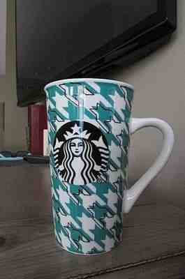 Starbucks 2017 Green White Plaid Tall 16 oz Coffee Mug Mermaid Logo  - Sold on eBay Jul, 13th 2019 for $19.99