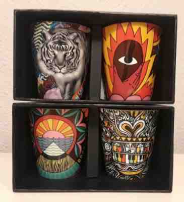 Starbucks Coffee Espresso Cups mug New set tiger Tristan Eaton 2018 - Sold on eBay Jul, 13th 2019 for $64.99