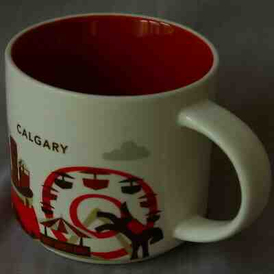 Starbucks Calgary Coffee Mug You Are Here Red 2013 Microwave Safe 14oz/414ml - Sold on eBay Jul, 13th 2019 for $22.99