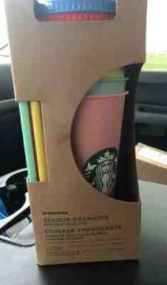  Starbucks Color Changing Cold Cups Rare Reusable Tumbler Cups With Straws - Sold on eBay Jul, 13th 2019 for $105.00