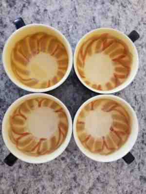 Lot of 4 Starbucks matte black yellow brown swirl coffee mugs cups 2012 bone - Sold on eBay Jul, 13th 2019 for $50.00