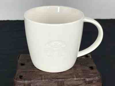 Starbucks Coffee 2010 Embossed White Siren w/ Embossed T Handle Tall Mug Tea Cup - Sold on eBay Jul, 13th 2019 for $24.98