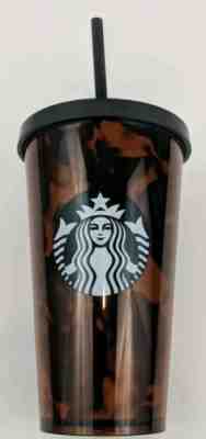NWT Starbucks Grande Cold Cup Tumbler Tortoise Shell Brown 16 oz Insulated NEW - Sold on eBay Jul, 13th 2019 for $17.99