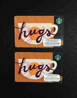 CANADA STARBUCKS hugs #6154 & #6158 " R " GIFT CARD - RARE - LOT OF 2 PCS. - NEW - Sold on eBay Jul, 13th 2019 for $19.99