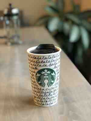 Starbucks 2011 Holiday Falala Ceramic Mug Tumbler 16 Oz BRAND NEW WITH TAG - Sold on eBay Jul, 13th 2019 for $24.95