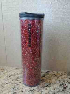 Starbucks Red Glitter Tumbler 2018 Traveler Hot Cup Mug w Lid 16 oz - Sold on eBay Jul, 13th 2019 for $17.99