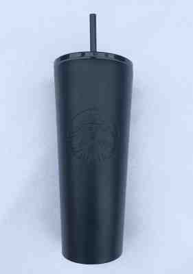 STARBUCKS COLD CUP MATTE BLACK STAINLESS STEEL TUMBLER 24 fl oz FREE SHIP - Sold on eBay Jul, 13th 2019 for $35.00