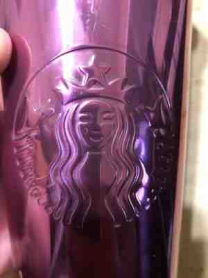 Starbucks Berry Pink Stainless Steel Cold Cup 24 fl oz Tumbler, no straw - Sold on eBay Jul, 10th 2019 for $35.00
