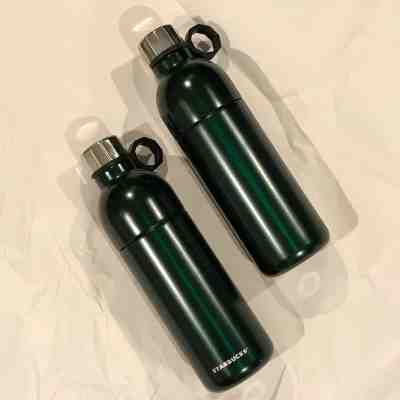 Starbucks Brand | Double Wall Stainless Steel Water Bottles (2) | 2017 | 20 oz - Sold on eBay Nov, 3rd 2019 for $19.99