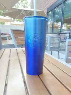 NEW 2019 Starbucks Blue Stainless Steel Travel Tumbler Cold Cup 16 oz - Sold on eBay Nov, 3rd 2019 for $15.53