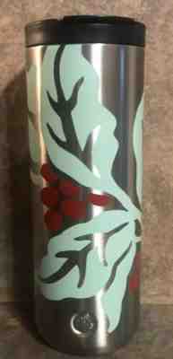 Starbucks Stainless Travel Cup Mug 16 Oz Holly Christmas 2018 Holiday - Sold on eBay Nov, 2nd 2019 for $19.98