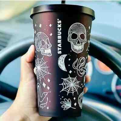 2019 Starbucks Halloween Skull Tumbler 16oz Purplish Black - Hard to find! Rare! - Sold on eBay Nov, 2nd 2019 for $39.00
