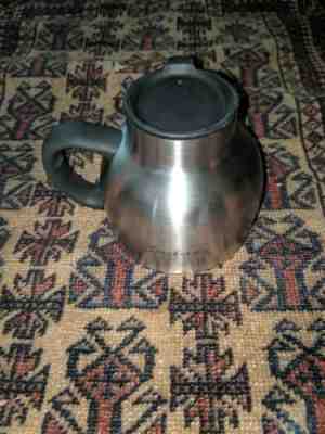 STARBUCKS  Classic Stainless Steel 16 oz. Chubby Coffee Mug, Lid, Non Skid - Sold on eBay Nov, 2nd 2019 for $25.00