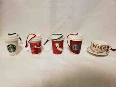 Five Different Starbucks Christmas Ornament - Sold on eBay Nov, 2nd 2019 for $19.99