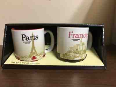 Paris France Starbucks Coffee Set Of 2 Demitasse Mugs 2017 3fl Oz Cups - Sold on eBay Nov, 2nd 2019 for $24.99