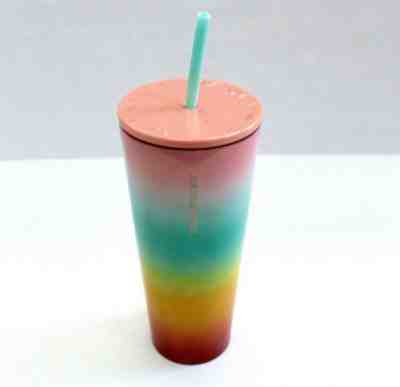 Starbucks Stainless Steel Pride Rainbow Cold Cup Tumbler Venti 24oz FLAW - Sold on eBay Nov, 2nd 2019 for $28.80