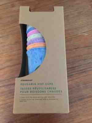 Starbucks Marble Reusable Hot Cups 6 Variety Colors Drink Cup Lids - Sold on eBay Nov, 2nd 2019 for $24.60