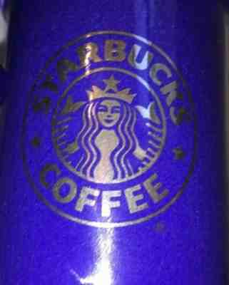 STARBUCKS BLUE CERAMIC 16OZ TRAVEL MUG CUP MERMAID LOGO NON-SLIP BOTTOM *NO LID* - Sold on eBay Nov, 2nd 2019 for $20.00