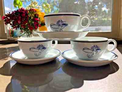 3 Starbucks Rosanna Espresso Cup Saucer Set Angel Cherub 1994 Demitasse Coffee - Sold on eBay Nov, 2nd 2019 for $24.00