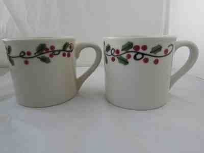 Hartstone Starbucks Christmas Holly Berry Coffee Tea Mug Set Lot - Sold on eBay Nov, 2nd 2019 for $34.99