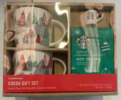 New Starbucks 2 Large Coffee Cups Hot Cocoa Gift Set Holiday Boxed Cup Ornament - Sold on eBay Nov, 2nd 2019 for $20.00