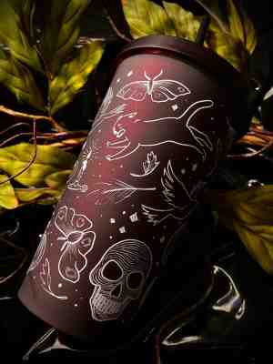 Starbucks Halloween 2019 Matte Tumbler Dark Purple 16oz Cat Skull Spider Web NEW - Sold on eBay Nov, 2nd 2019 for $35.00