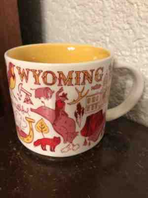 Starbucks Wyoming Been There Series 14 Oz Collectable Mug White Red Yellow - Sold on eBay Nov, 2nd 2019 for $35.00