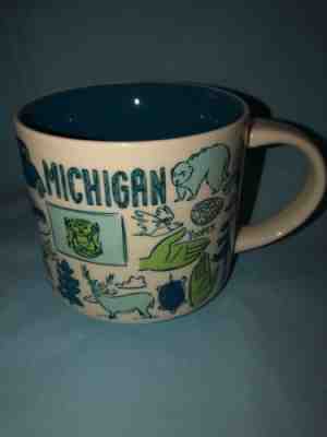 Starbucks Been There Series 'Michigan' 14 oz. Coffee Mug Blue NWOB - Sold on eBay Nov, 2nd 2019 for $19.99