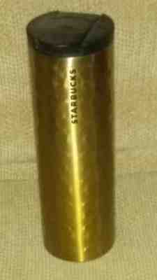 2 Starbucks Gold Hammered Tumbler 2012 Limited Edition Stainless Steel 16 oz New - Sold on eBay Nov, 2nd 2019 for $119.98