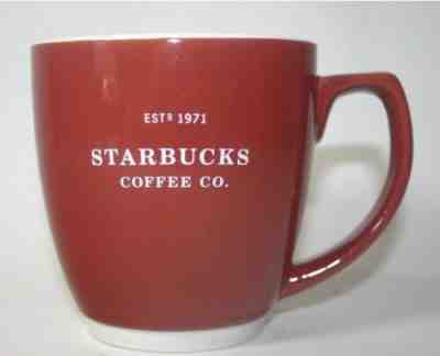 Starbucks 2008 Large Red Coffee Cup Mug 19.5 oz  White Logo Bone China - Sold on eBay Nov, 2nd 2019 for $16.00