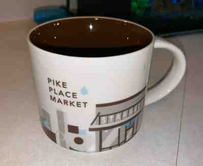 Starbucks Coffee Pike Place Market You Are Here Ceramic Mug 16 oz  - Sold on eBay Nov, 2nd 2019 for $18.00