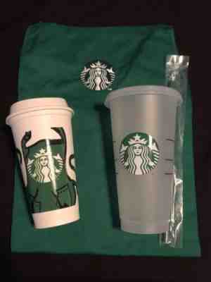 Green Starbucks Apron Brand New & 2 Reusable Cups - Sold on eBay Nov, 2nd 2019 for $29.99