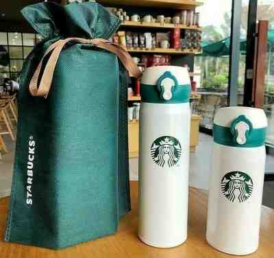 STARBUCKS Classic Logo Space Anniversary SS Thermos Tumbler Bottle 500 ml/16 oz - Sold on eBay Nov, 2nd 2019 for $36.88