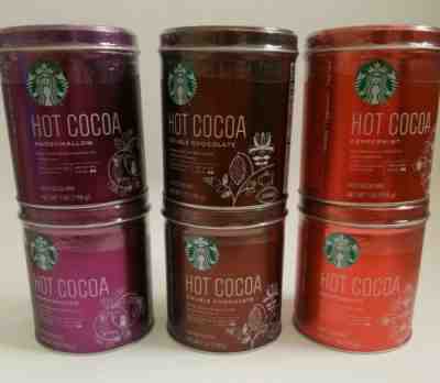 Starbucks Hot Cocoa Peppermint, Double Chocolate, Marshmallow Tins Lot of 6  - Sold on eBay Nov, 1st 2019 for $30.00