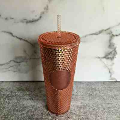 NEW Starbucks Rose Gold Pink Iridescent Jeweled 24 Oz Tumbler Radiant C7 - Sold on eBay Nov, 1st 2019 for $39.99
