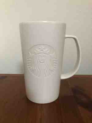 2015 Starbucks 16oz Tall Mug White With Embossed Sirene Logo - Sold on eBay Nov, 1st 2019 for $21.95