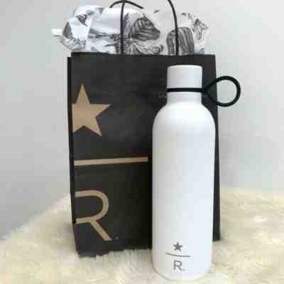 Starbucks 2019 SS Reserve Tumbler Stainless Steel Water Bottle Metal White 20oz - Sold on eBay Nov, 1st 2019 for $45.58