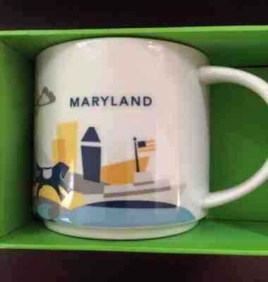 Starbucks Maryland MD State You Are Here Series Coffee Mug Cup 14 Oz - Sold on eBay Nov, 1st 2019 for $16.99