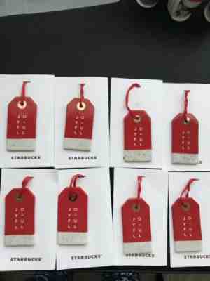 Lot of 7 Starbucks 2017 Tag JOYFUL Holiday Christmas Tree Ornaments Limited NWT - Sold on eBay Nov, 1st 2019 for $27.50