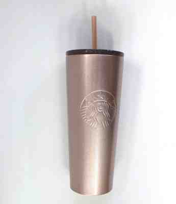 Starbucks 2018 Rose Gold Stainless Steel Glitter Lid Venti Cold Cup 24 Fl Oz - Sold on eBay Nov, 1st 2019 for $50.40