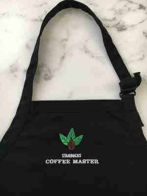 Vintage Starbucks Coffee Black Master Barista Apron - Sold on eBay Nov, 1st 2019 for $44.99