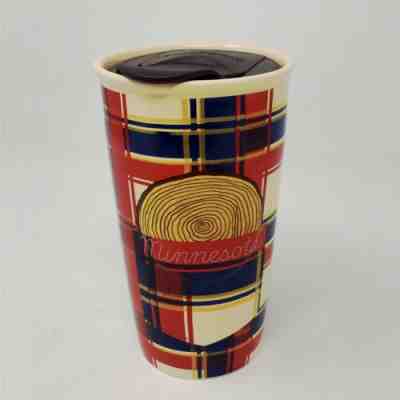 Starbucks Local Series 2016 Minnesota Plaid Lumber Log Ceramic 10 oz Tumbler - Sold on eBay Nov, 1st 2019 for $27.96