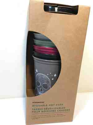 Starbucks Reusable Hot Cups Halloween Set Of 6 Limited Edition NEW SOLD OUT - Sold on eBay Nov, 1st 2019 for $22.45
