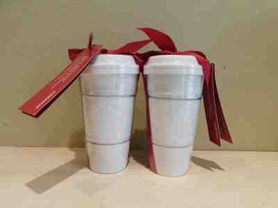 NWT Starbucks Lot of 2 Ceramic Stacking Bowls 2012 - Sold on eBay Nov, 1st 2019 for $29.99