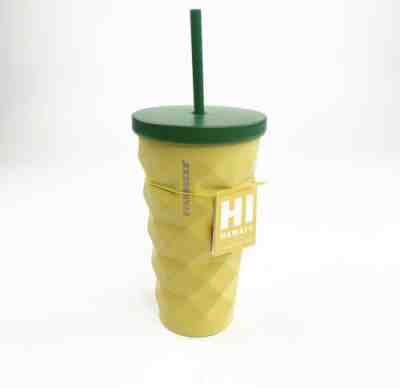 STARBUCKS HAWAII 16 OZ. YELLOW & GREEN PINEAPPLE METAL TUMBLER! NEW WITH TAGS!!! - Sold on eBay Nov, 1st 2019 for $35.00