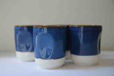 2008 STARBUCKS Blue White Pinched Pottery Coffee Espresso Chai Tea 8 oz Cup Mug - Sold on eBay Nov, 1st 2019 for $55.00