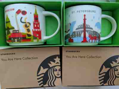 Starbucks You Are Here mug Moscow and St. Petersburg set - Sold on eBay Nov, 1st 2019 for $89.99