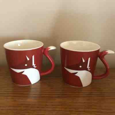 Lot of 2 Fox Starbucks Holiday mugs! 2012 - Sold on eBay Nov, 1st 2019 for $16.00