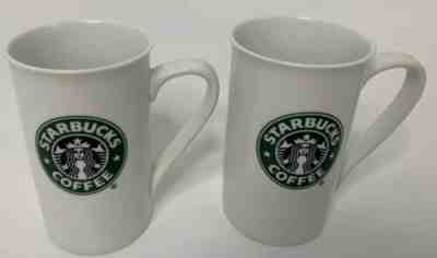 Set Of 2 Starbucks Green Siren Mermaid Logo 2006 12 oz Ceramic Mugs Cups Coffee - Sold on eBay Nov, 1st 2019 for $20.25