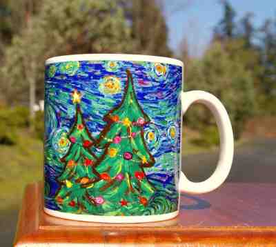 Starbucks Coffee Company 2000 Christmas Holiday Barista Starry Night Mug - Sold on eBay Nov, 1st 2019 for $34.00
